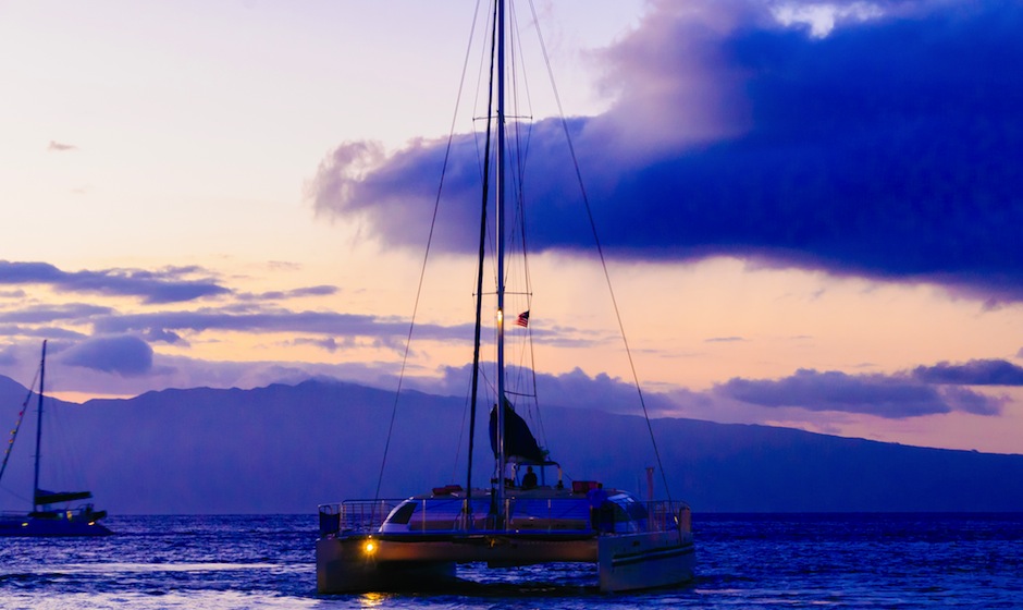 sunset catamaran