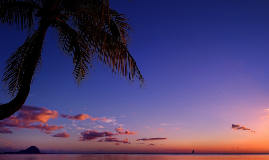 sunset mauritius