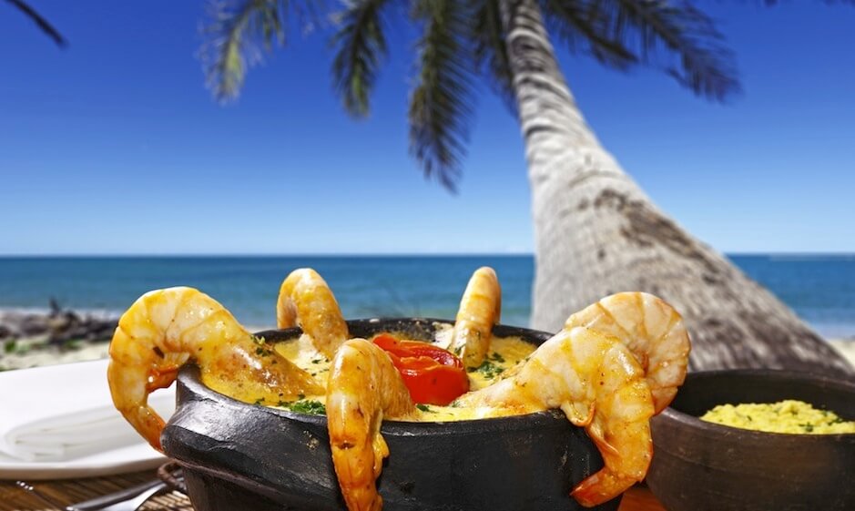 shrimps lunch beach