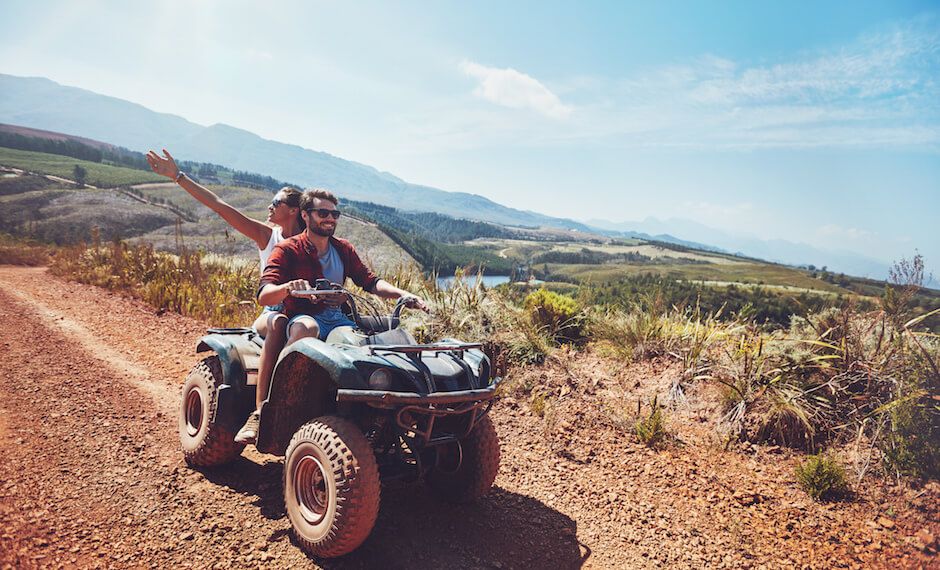 Many enjoy quad biking as part of the activities available in Mauritius