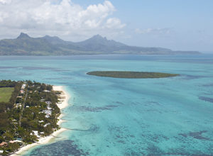 Mauritius aerial view