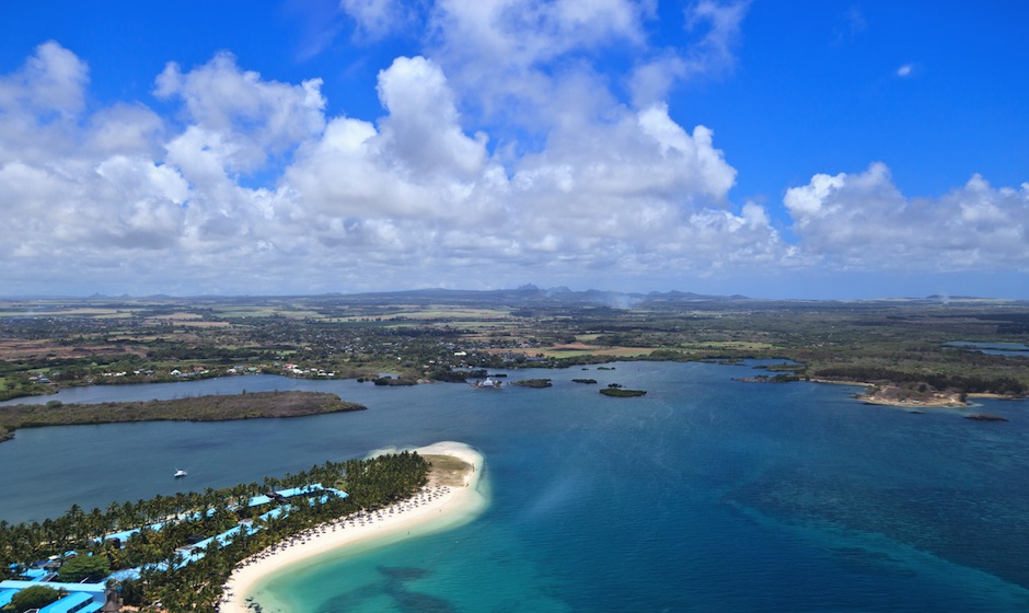 aerial view mauritius 