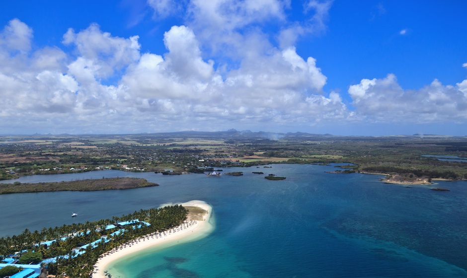 aerial view mauritius 