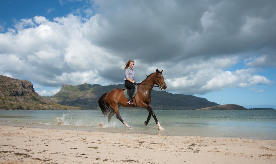 horse riding beach