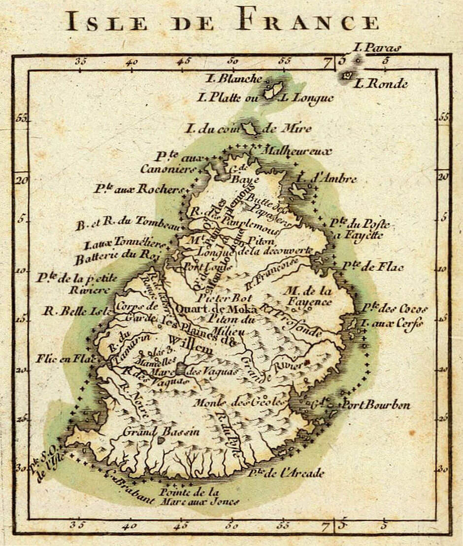 Old Mauritius Map
