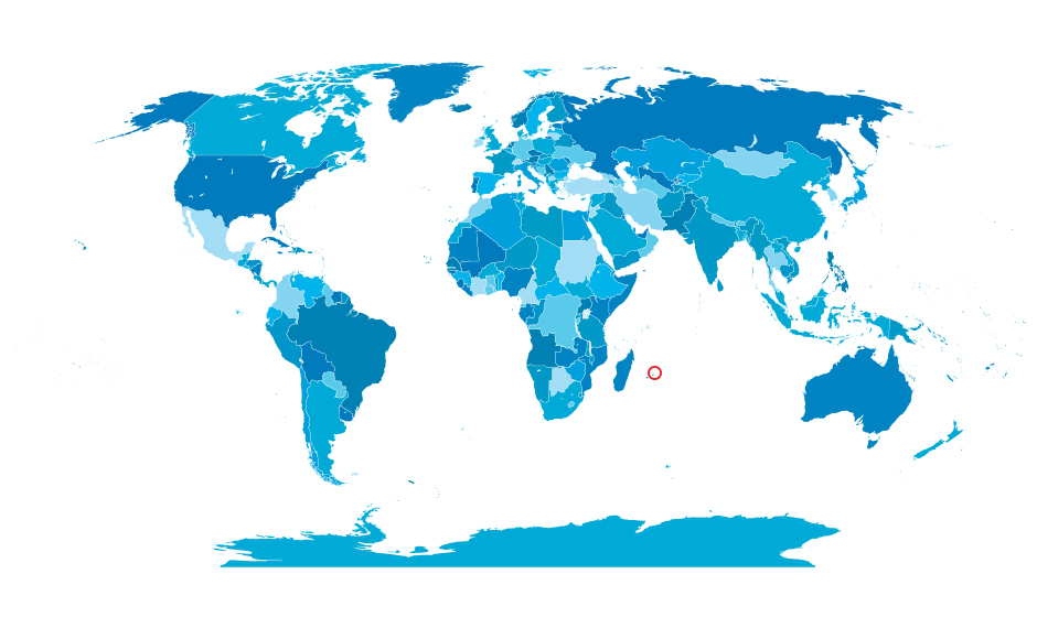 ile maurice carte du monde