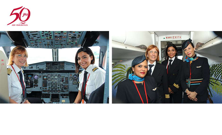 Air Mauritius all women crew